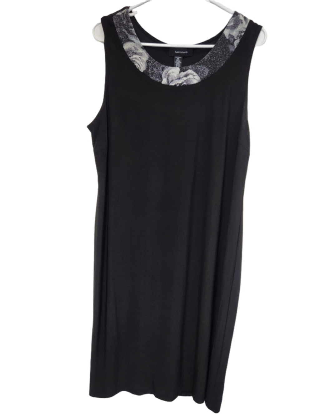 R&M Richards Black & Silver Sleeveless Dress Size 14